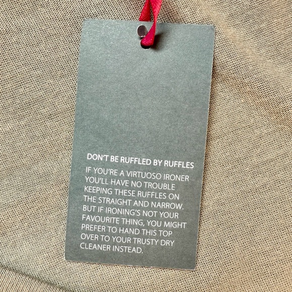 Boden Taupe Embellished Tank Top with RUFFLES - Picture 6 of 9